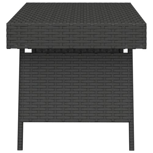 Foldbart sidebord 60x40x38 cm polyrattan sort