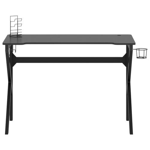 Gamerbord med K-formede ben 110x60x75 cm sort