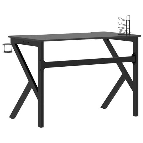 Gamerbord med K-formede ben 110x60x75 cm sort