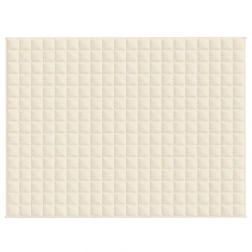 Tyngdetæppe 150 × 200 cm - 11 kg, stof i lys creme