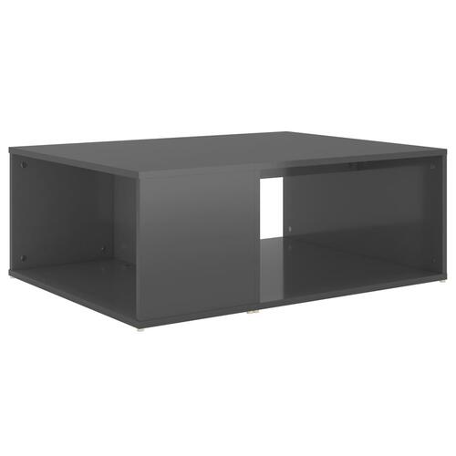 Sofabord 90x67x33 cm spånplade grå højglans
