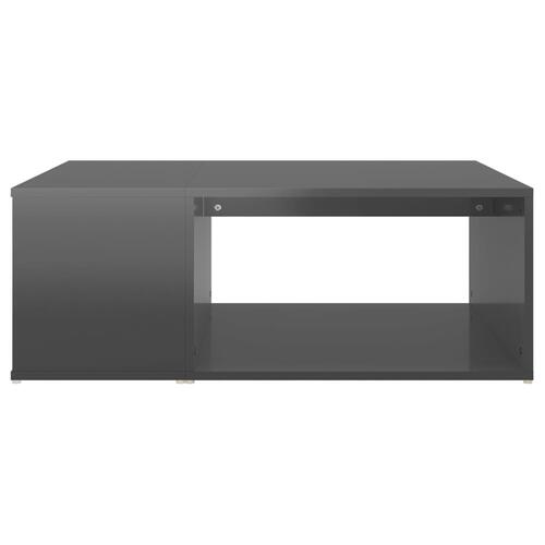 Sofabord 90x67x33 cm spånplade grå højglans