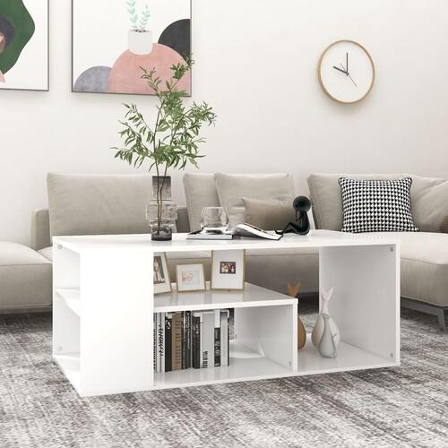 Sofabord 100x50x40 cm konstrueret træ hvid