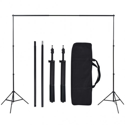 VdaXL fotostudieudstyr med bagtæpper, lamper og paraplyer