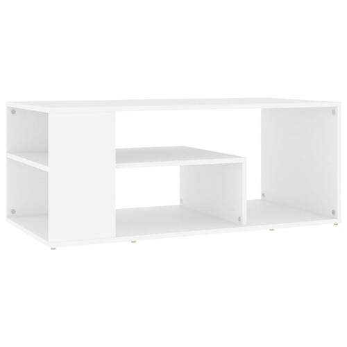 Sofabord 100x50x40 cm konstrueret træ hvid
