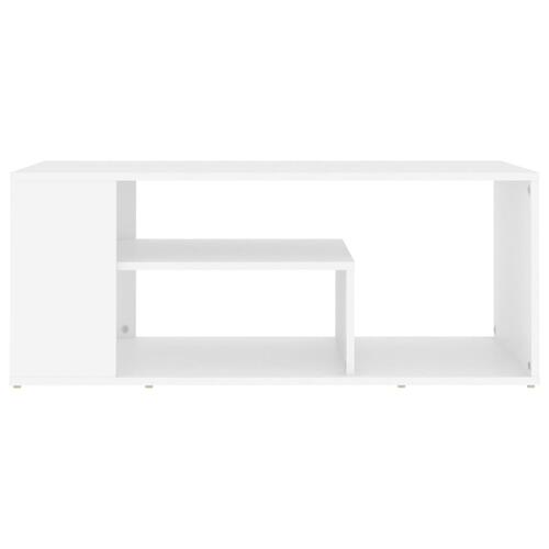 Sofabord 100x50x40 cm konstrueret træ hvid