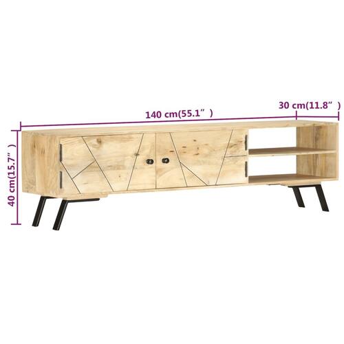Tv-bord 140x30x40 cm massivt mangotræ