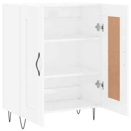 Skænk 69,5x34x90 cm konstrueret træ hvid højglans