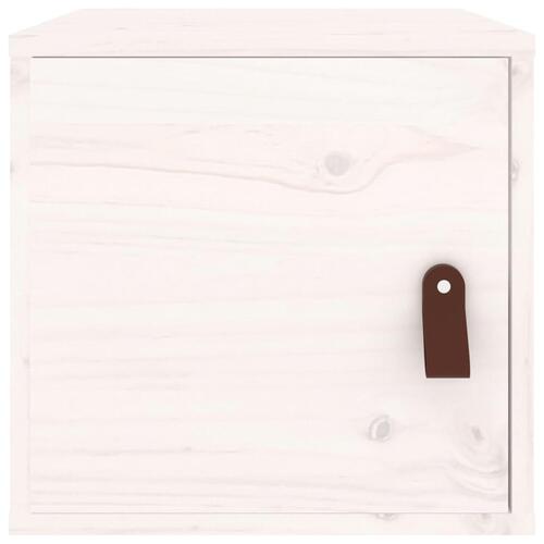 Vægskabe 2 stk. 31,5x30x30 cm massivt fyrretræ hvid