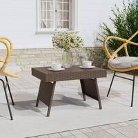 Foldbart sidebord 60x40x38 cm polyrattan brun