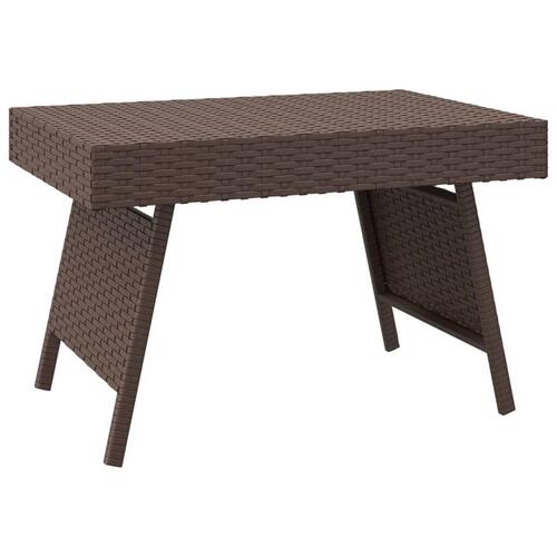 Foldbart sidebord 60x40x38 cm polyrattan brun