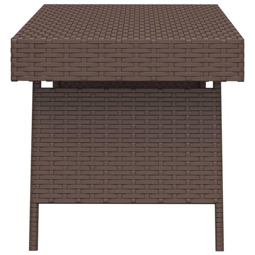 Foldbart sidebord 60x40x38 cm polyrattan brun