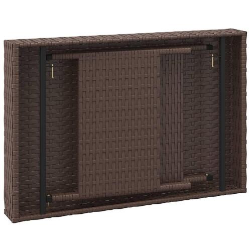 Foldbart sidebord 60x40x38 cm polyrattan brun