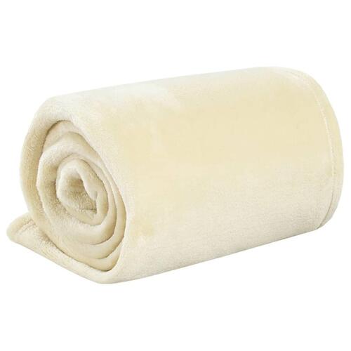 Tæppe 130x170 cm polyester cremefarvet