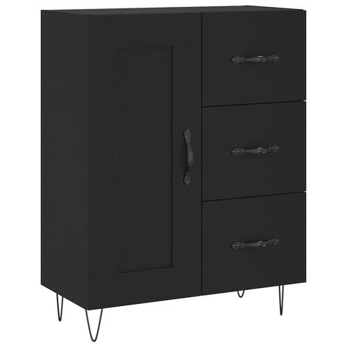 Skænk 69,5x34x90 cm konstrueret træ sort
