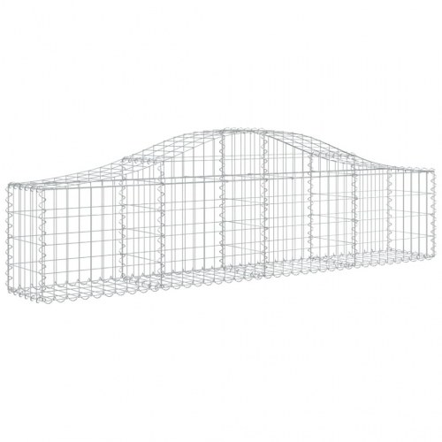 Buet gabionkurv 200×30×40/60 cm i galvaniseret jern