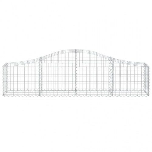 Buet gabionkurv 200×30×40/60 cm i galvaniseret jern
