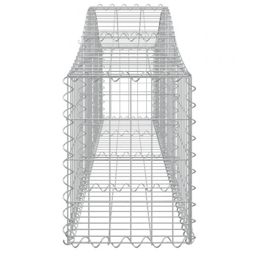 Buet gabionkurv 200×30×40/60 cm i galvaniseret jern