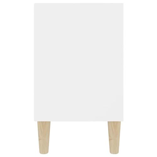 Tv-skab med massive træben 103,5x30x50 cm hvid