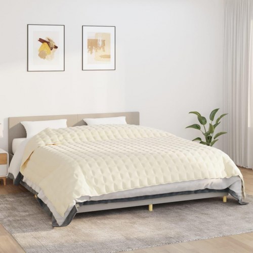 Tyngdetæppe 235 × 290 cm - 11 kg, stof, lys cremefarve