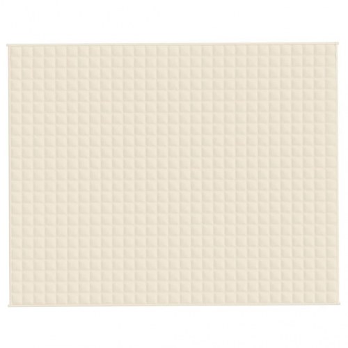 Tyngdetæppe 235 × 290 cm - 11 kg, stof, lys cremefarve
