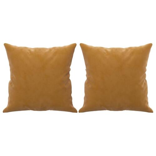 Pyntepuder 2 stk. 40x40 cm velour brun
