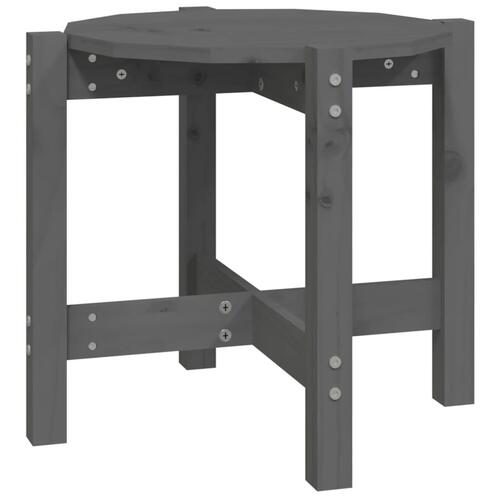 Sofabord Ø 52,5x45 cm massivt fyrretræ grå
