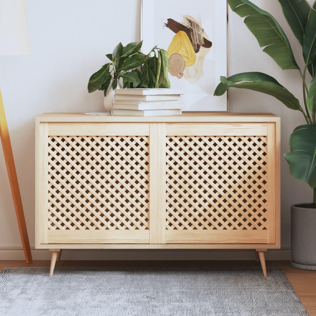Skabslåger 2 stk. 59,5 × 61,5 cm i gitterdesign - massivt fyrretræ, ubehandlet billede