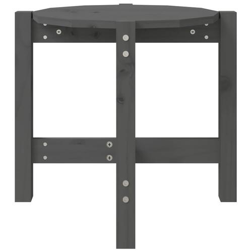 Sofabord Ø 52,5x45 cm massivt fyrretræ grå