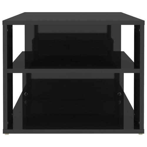 Sofabord 100x50x40 cm konstrueret træ sort højglans