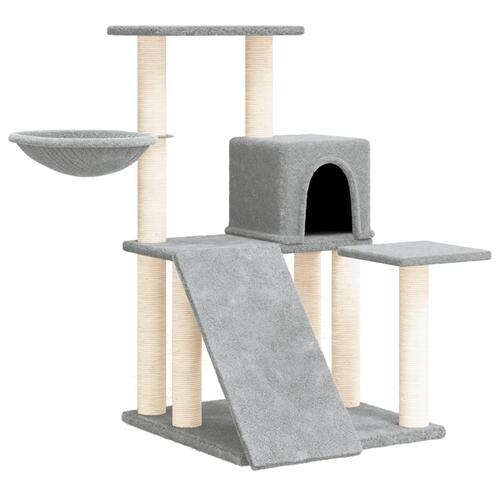 Kradsetræ med sisalstolper 82 cm lysegrå