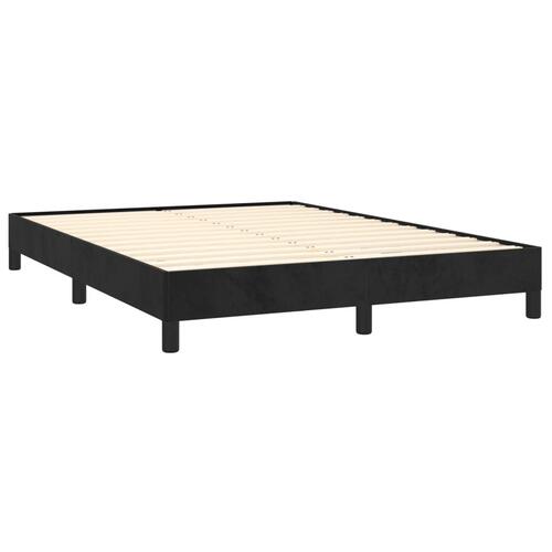 Sengeramme uden madras Sort 140x190 cm Fløjl