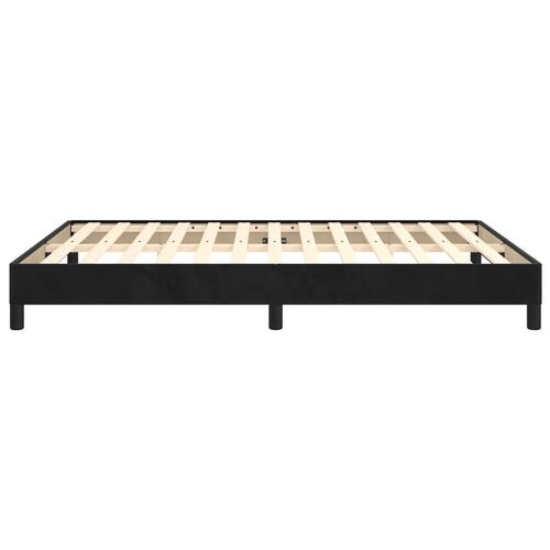 Sengeramme uden madras Sort 140x190 cm Fløjl