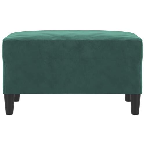 Fodskammel 70x55x41 cm velour mørkegrøn