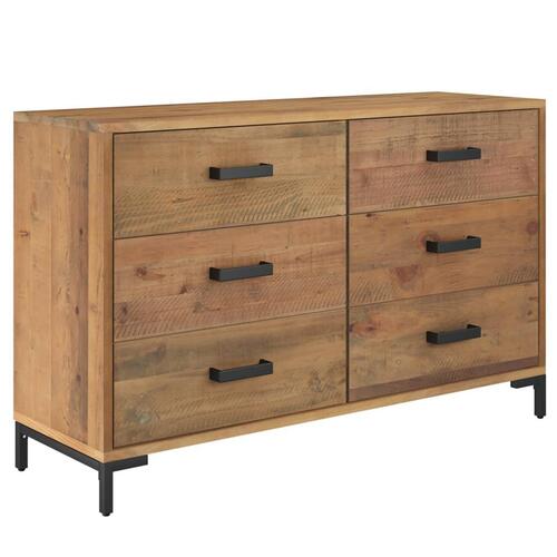 Skænk 110x35x70 cm massivt fyrretræ brun
