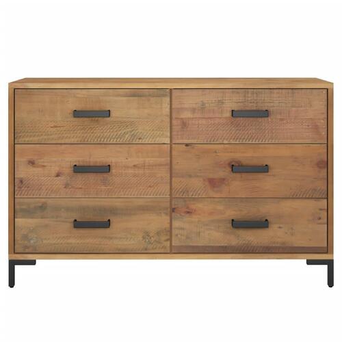 Skænk 110x35x70 cm massivt fyrretræ brun