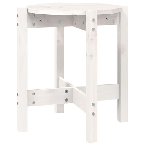 Sofabord Ø 42,5x45 cm massivt fyrretræ hvid