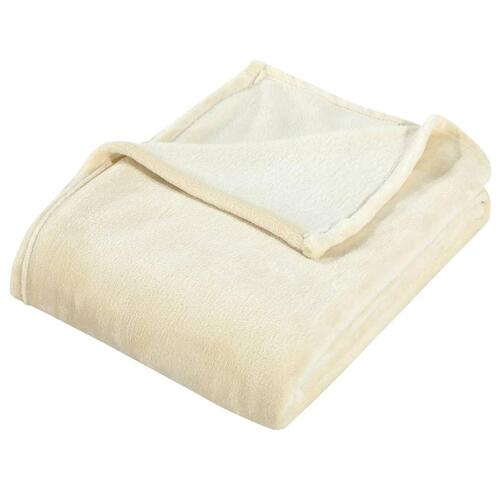 Tæppe 200x240 cm polyester cremefarvet