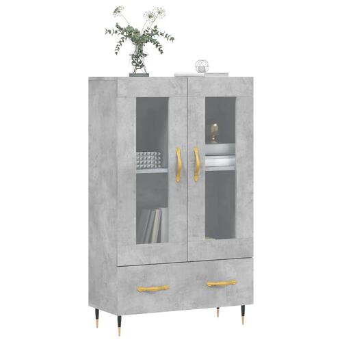 Skab 69,5x31x115 cm konstrueret træ betongrå