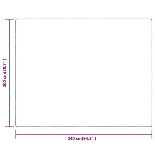 Tæppe 200x240 cm polyester cremefarvet