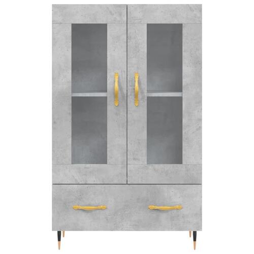 Skab 69,5x31x115 cm konstrueret træ betongrå