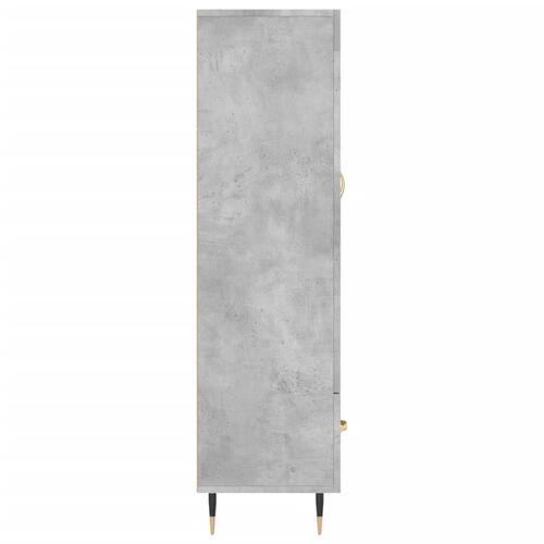 Skab 69,5x31x115 cm konstrueret træ betongrå
