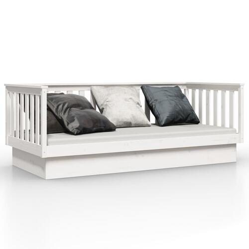 Daybed 80x200 cm massivt fyrretræ hvid