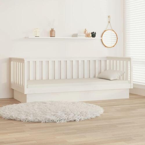 Daybed 80x200 cm massivt fyrretræ hvid