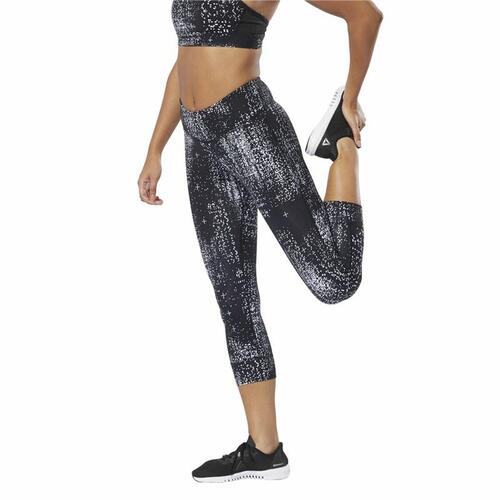 Sport leggings til kvinder Reebok Lux 3/4 Sort XS