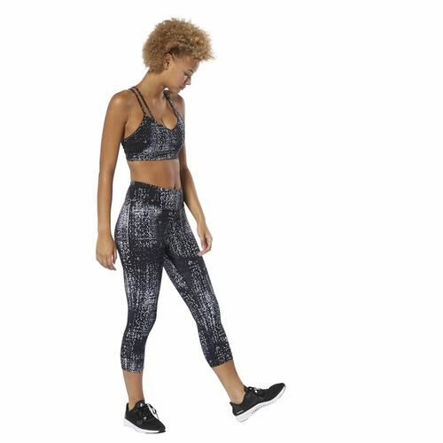 Sport leggings til kvinder Reebok Lux 3/4 Sort XS