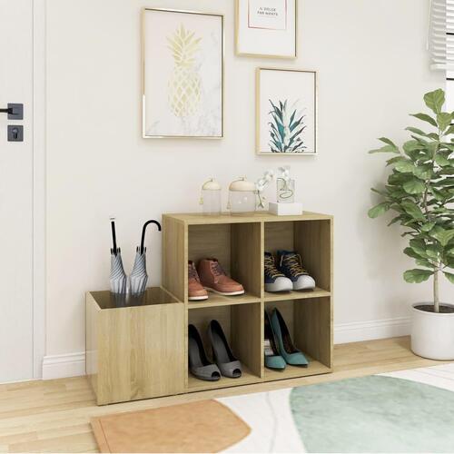 Skoskab 105x35,5x70 cm konstrueret træ sonoma-eg
