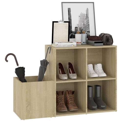 Skoskab 105x35,5x70 cm konstrueret træ sonoma-eg