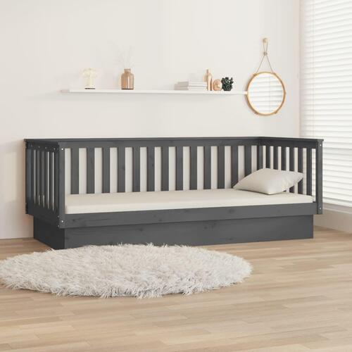 Daybed 80x200 cm massivt fyrretræ grå