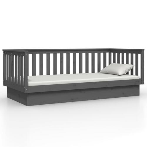 Daybed 80x200 cm massivt fyrretræ grå